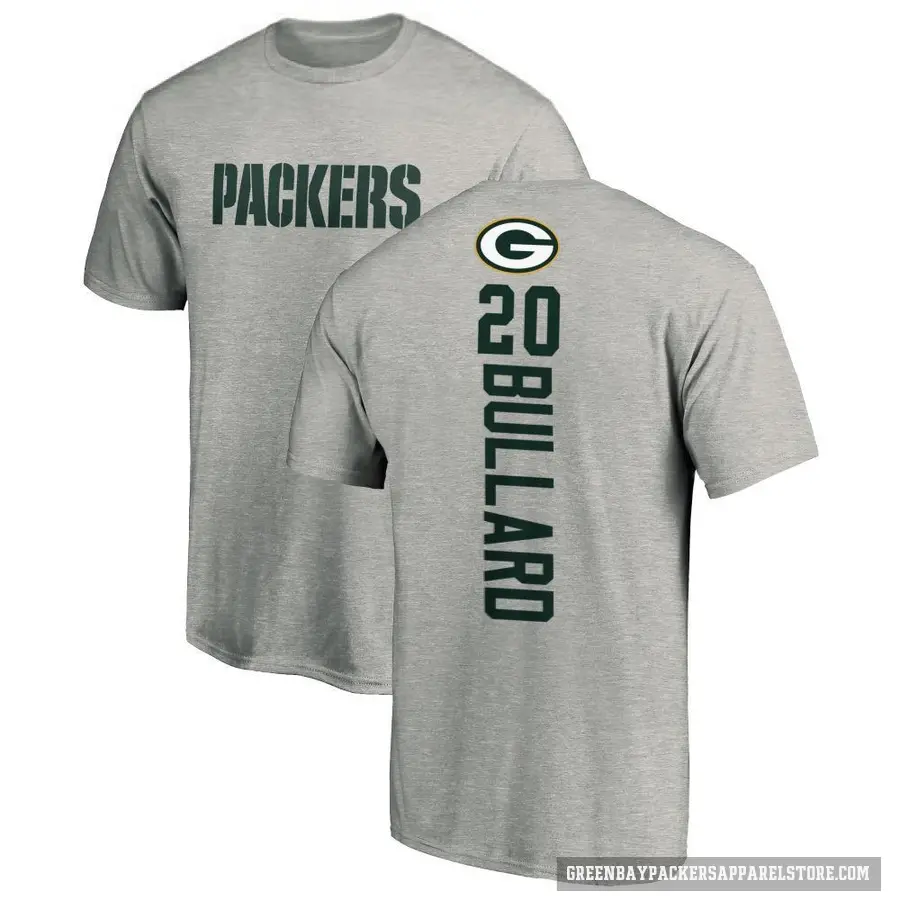 Men's ＃20 Javon Bullard Green Bay Packers Ash Backer T-Shirt