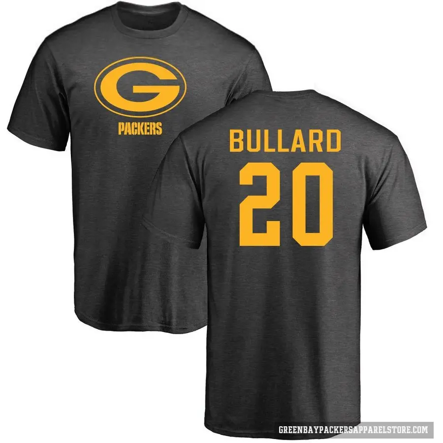 Men's ＃20 Javon Bullard Green Bay Packers Ash One Color T-Shirt