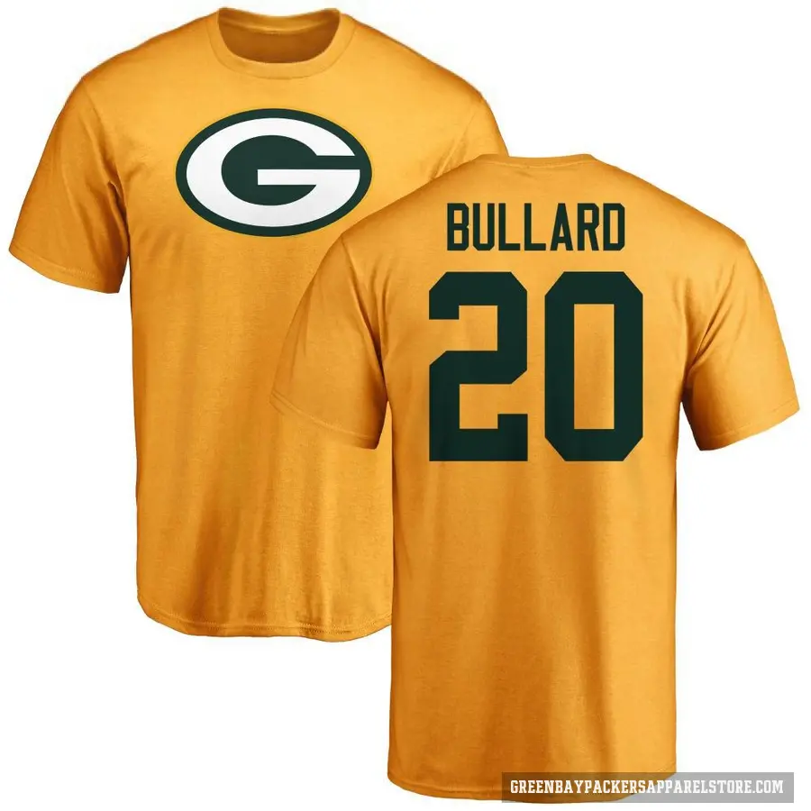 Men's ＃20 Javon Bullard Green Bay Packers Gold Logo T-Shirt