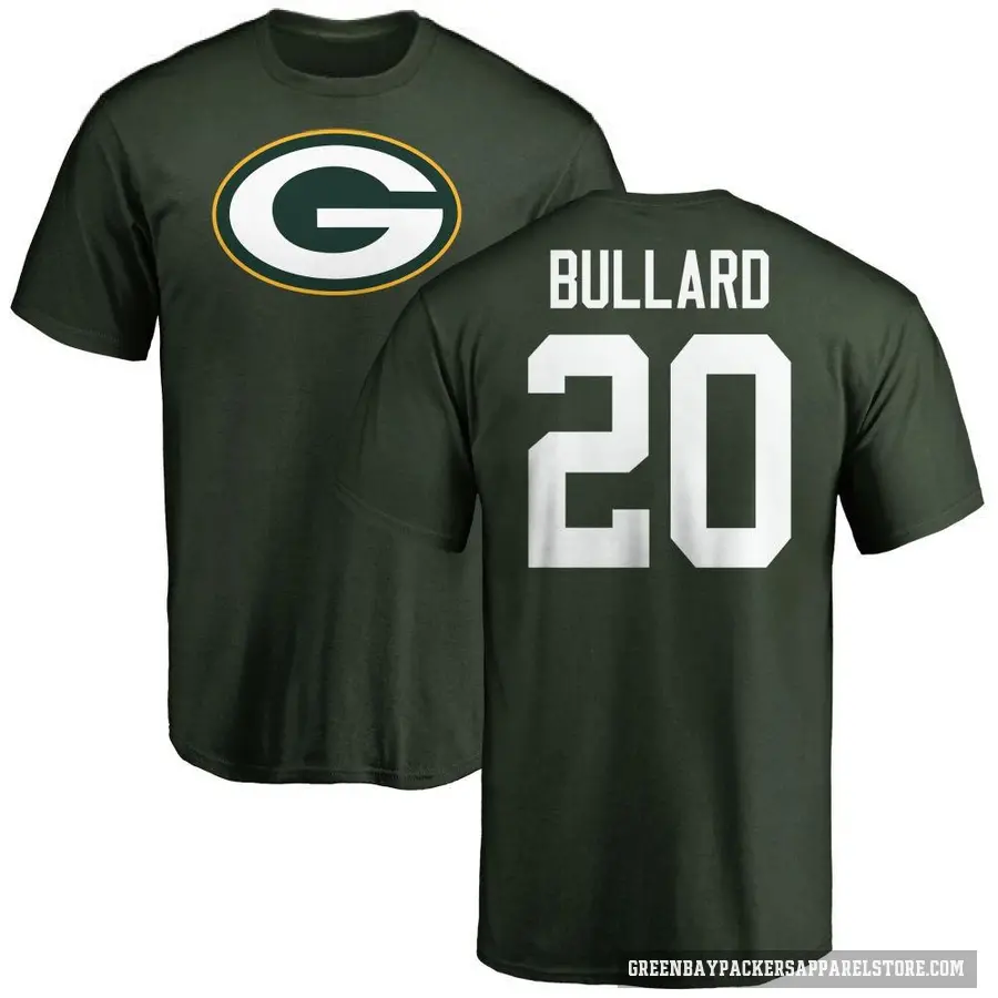 Men's ＃20 Javon Bullard Green Bay Packers Green Logo T-Shirt