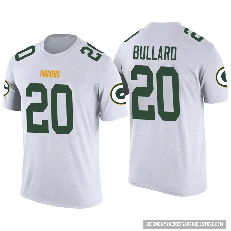 Men's ＃20 Javon Bullard Green Bay Packers White Color Rush T-Shirt