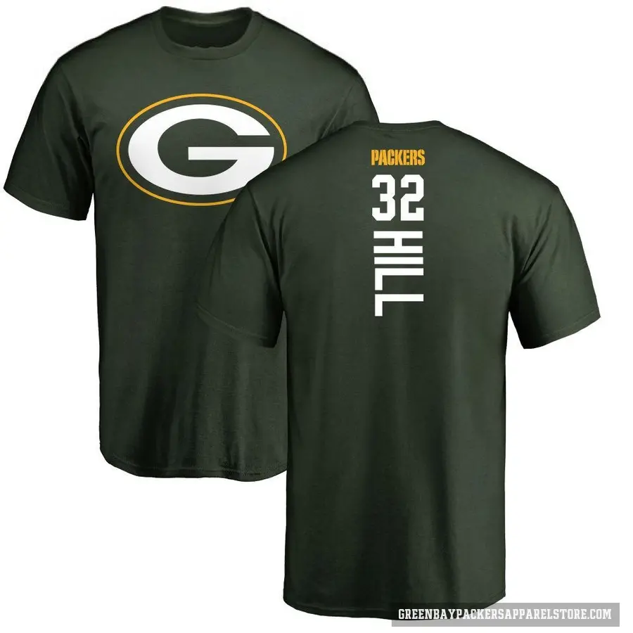 Men's ＃32 Kylin Hill Green Bay Packers Green Backer T-Shirt