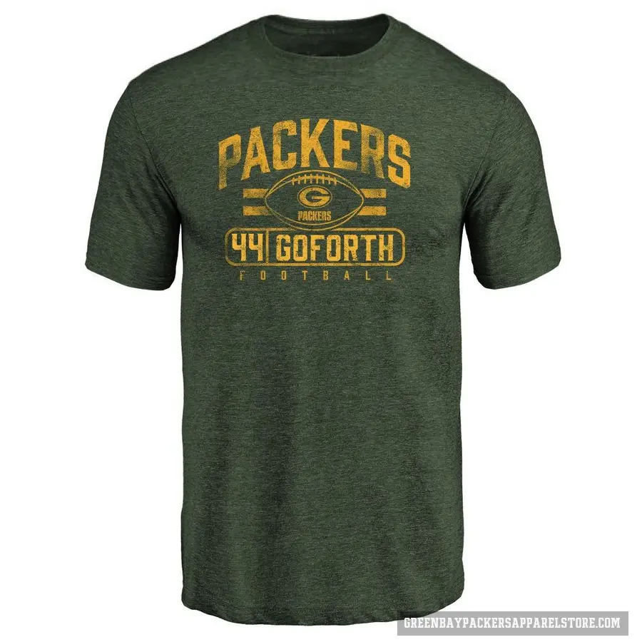 Men's ＃44 Ralen Goforth Green Bay Packers Green Flanker T-Shirt