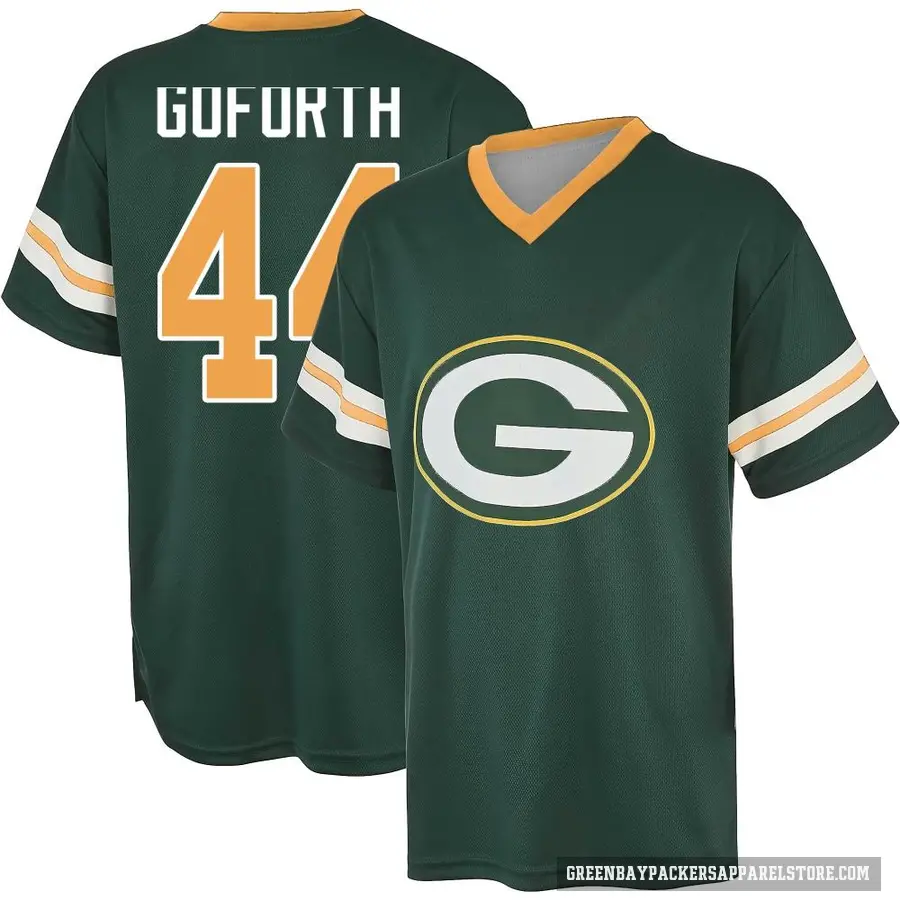 Men's ＃44 Ralen Goforth Green Bay Packers Green Game Day V-Neck T-Shirt