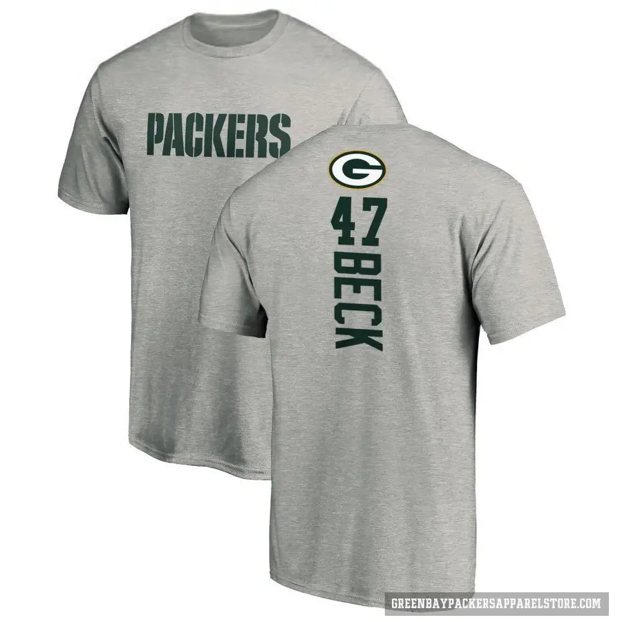 Men's ＃47 Andrew Beck Green Bay Packers Ash Backer T-Shirt