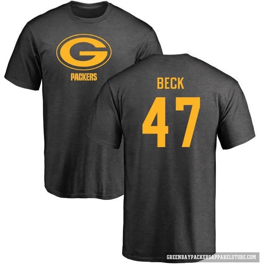 Men's ＃47 Andrew Beck Green Bay Packers Ash One Color T-Shirt