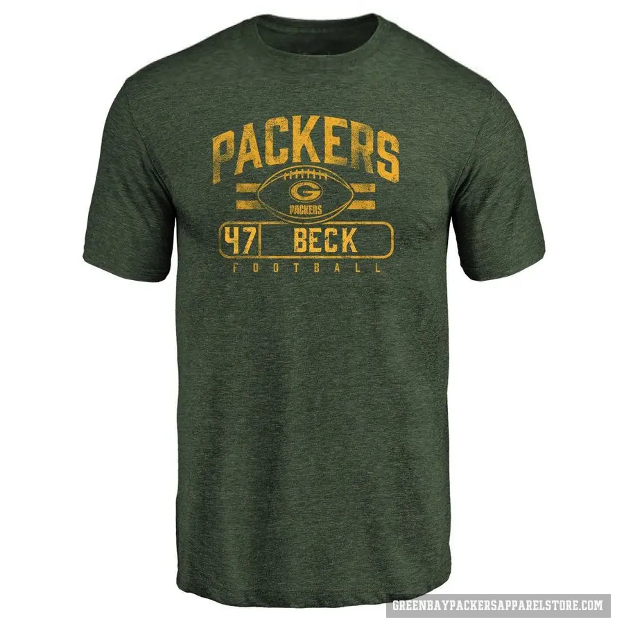 Men's ＃47 Andrew Beck Green Bay Packers Green Flanker T-Shirt