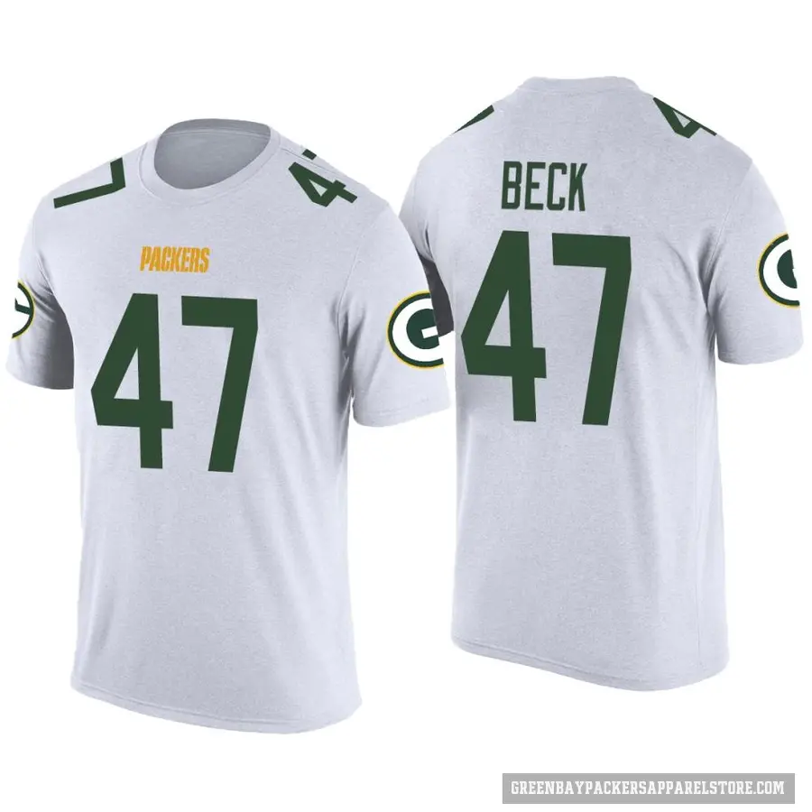 Men's ＃47 Andrew Beck Green Bay Packers White Color Rush T-Shirt