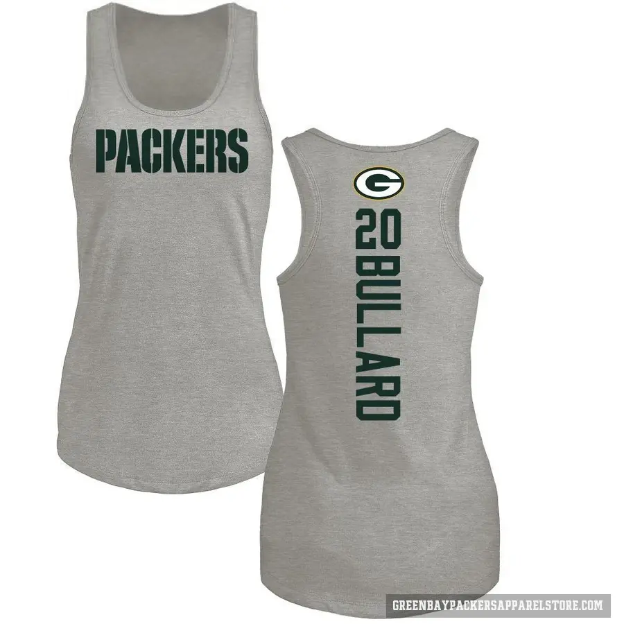 Women's ＃20 Javon Bullard Green Bay Packers Ash Backer Tank Top