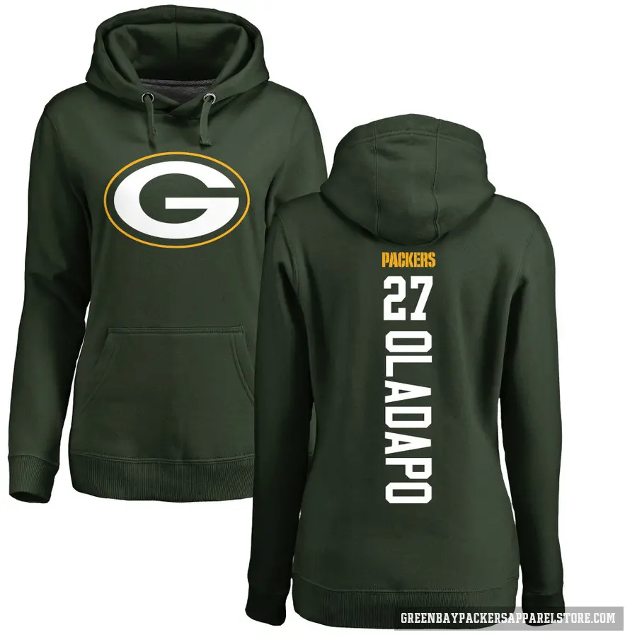 Women's ＃27 Kitan Oladapo Green Bay Packers Green Pro Line Backer Pullover Hoodie