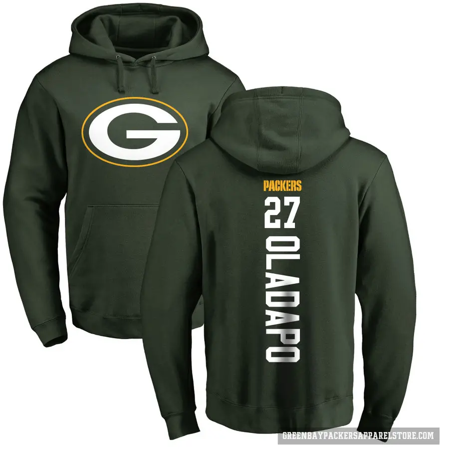 Youth ＃27 Kitan Oladapo Green Bay Packers Green Pro Line Backer Pullover Hoodie